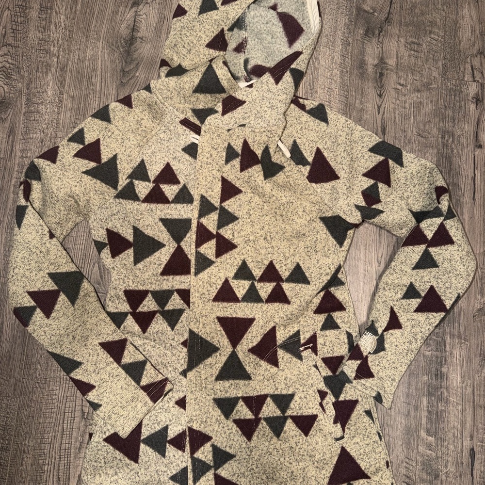 THE NORTH FACE Crescent Wrap Jacket W/ Hood Women’s XS  Fleece Aztec